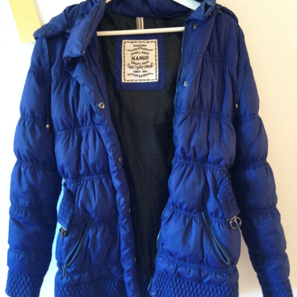 Blue mango puffer jacket